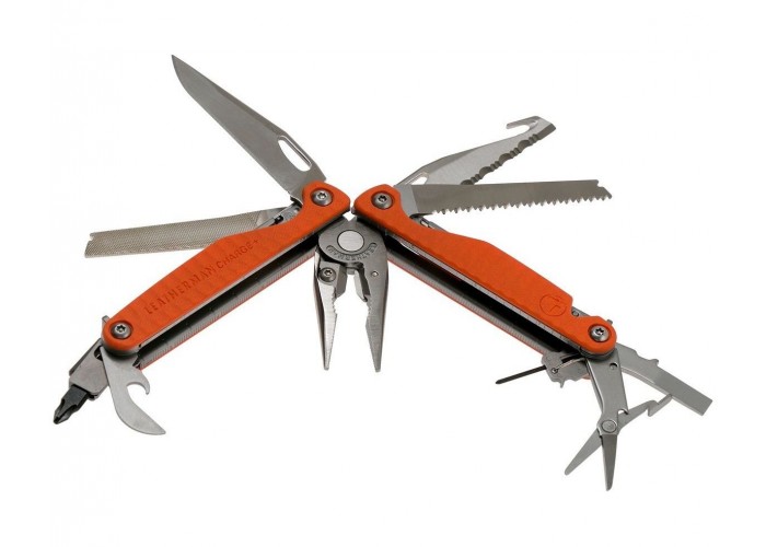 Мультиінструмент Leatherman CHARGE PLUS ORANGE, синтетичний чохол, карт. кор., метрич. біти