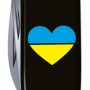 SPARTAN UKRAINE  91мм/12функ/черн /штоп /Сердце сине-желтое