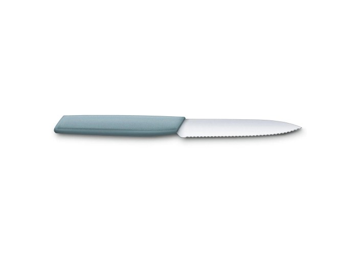 Кухонный нож Swiss Modern Paring  10см волн. с голуб.ручкой