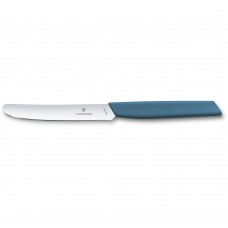 Кухонный нож Swiss Modern Table  11см закругл.нос с син. ручкой