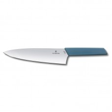 Кухонный нож Swiss Modern Carving  20см широк. с син. ручкой (блистер)