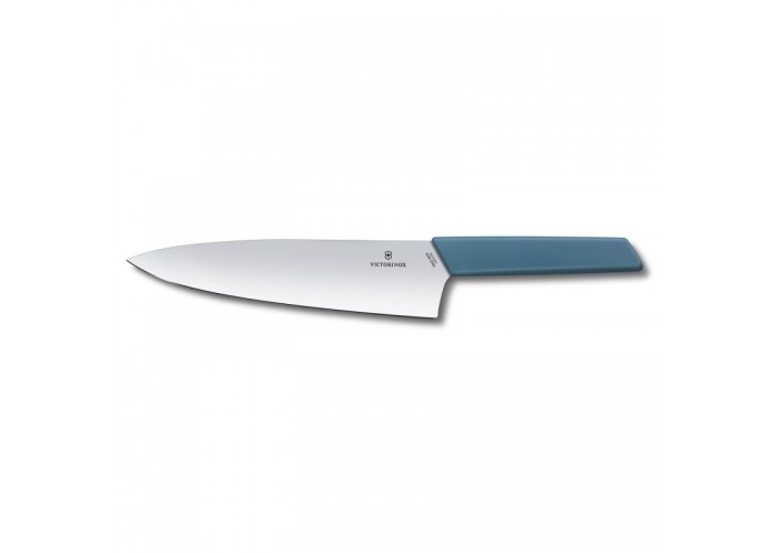Кухонный нож Swiss Modern Carving  20см широк. с син. ручкой (блистер)