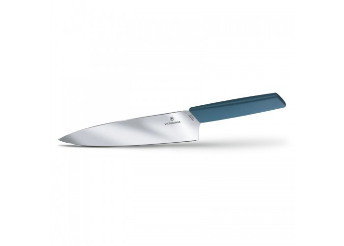 Кухонный нож Swiss Modern Carving  20см широк. с син. ручкой (блистер)