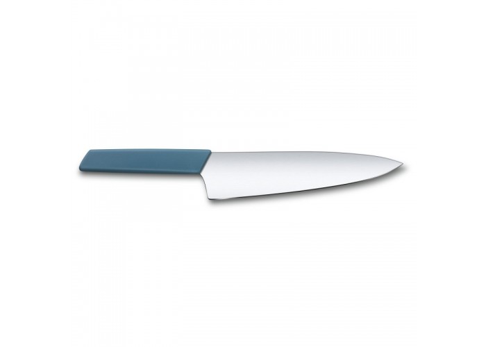 Кухонный нож Swiss Modern Carving  20см широк. с син. ручкой (блистер)