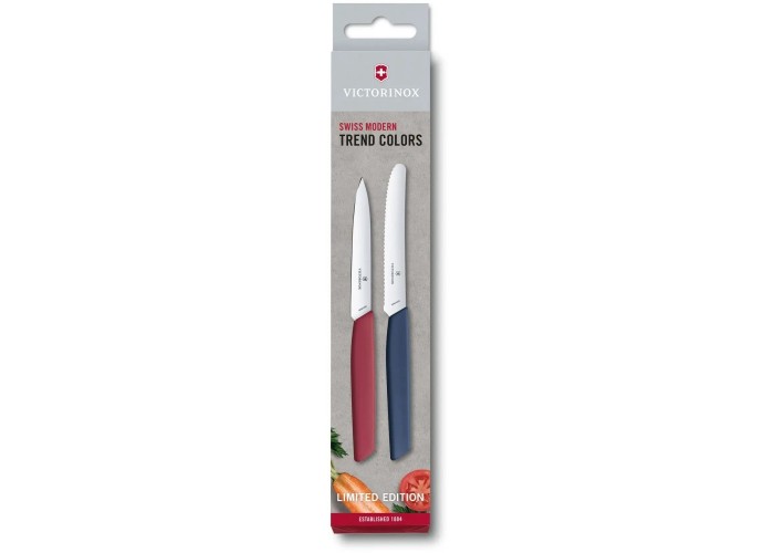 Набор кухонный Swiss Modern Paring Set  2шт c цветн. ручками (2 ножа) Bold (Lim.Ed. 2022)