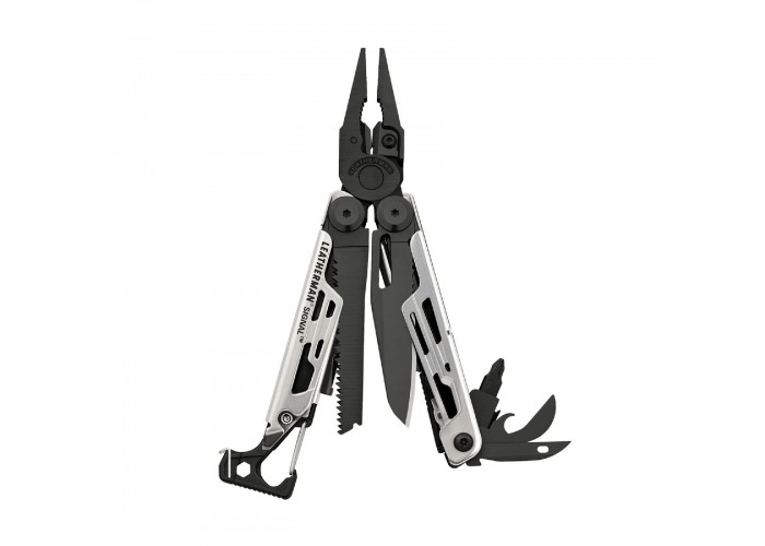 Мультиінструмент Leatherman SIGNAL BLACK & SILVER, синтетичний чохол, картонна коробка