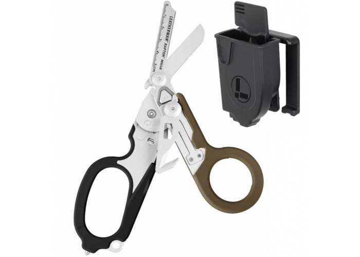 Ножиці Leatherman Raptor Rescue, чорні-пісочні, чохол MOLLE