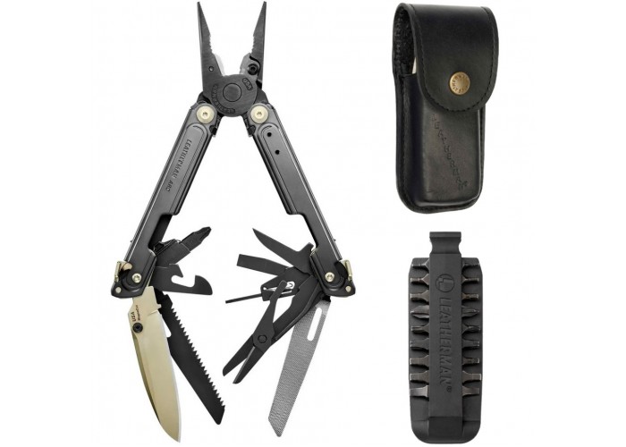 Мультиінструмент Leatherman ARC Obsidian Limited, шкіряний чохол, біти