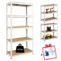 Стелаж металевий 180x90x40 Siker GoodTool P9040 білий 5 полиць