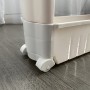 Полиця етажерка для ванної на колесах бежева Bonro B03