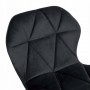 Барний стілець зі спинкою Bonro B-087 велюр чорне з чорною основою
