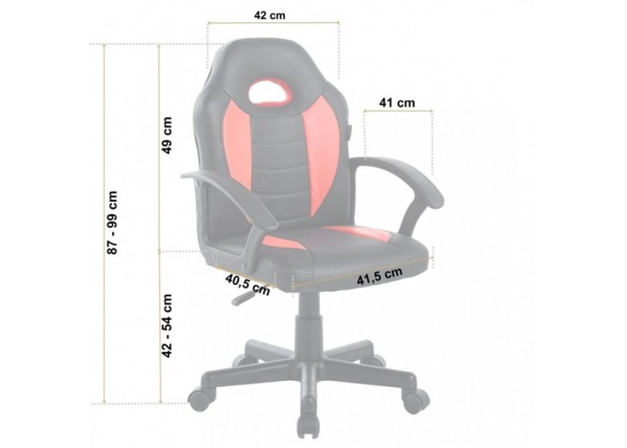 Крісло офісне геймерське Bonro B-043 червоне