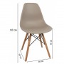 Крісло для кухні на ніжках Bonro В-173 FULL KD коричневе (2 шт)