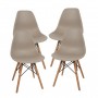 Крісло для кухні на ніжках Bonro В-173 FULL KD коричневе (2 шт)