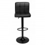 Барний стілець зі спинкою Bonro BN-0106 чорний з чорною основою