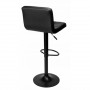 Барний стілець зі спинкою Bonro BN-0106 чорний з чорною основою
