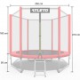 Батут дитячий з сіткою та драбинкою 252 см Atleto червоний