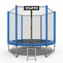 Батут Atleto 312 см з сіткою та драбинкою, синій