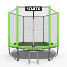 Батут дитячий з сіткою та драбинкою 312 см Atleto зелений