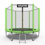 Батут Atleto 312 см з сіткою та драбинкою, зелений
