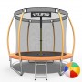 Батут Atleto Батут 312 см з внутрішньою сіткою та драбинкою, оранжевий
