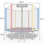 Батут Atleto 252 см з сіткою multikolor + подарунок м'ячик