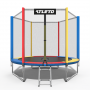 Батут Atleto 252 см з сіткою multikolor