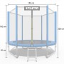 Батут Atleto  183 см з сіткою та драбинкою, синій