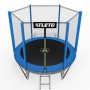 Батут Atleto  183 см з сіткою та драбинкою, синій