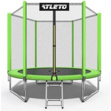 Батут дитячий з сіткою та драбинкою 183 см Atleto зелений