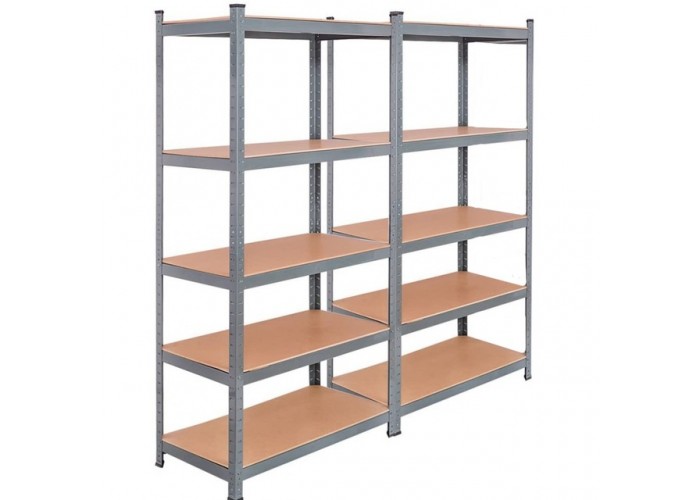 Стелаж металевий 2 секції 10 полиць Siker 180x90x40