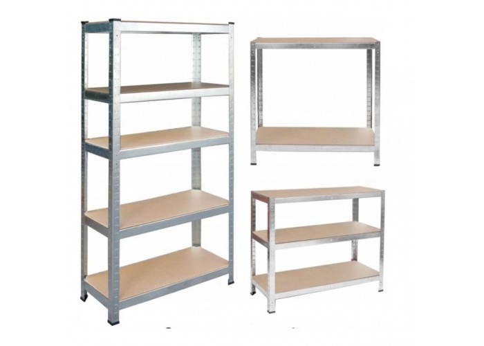 Стелаж металевий 2 секції 10 полиць Siker 180x90x40