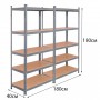 Стелаж металевий 2 секції 10 полиць Siker 180x90x40