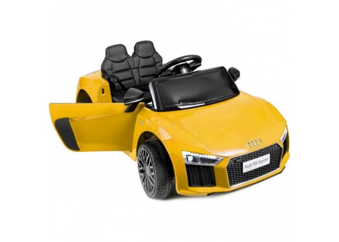 Дитячий електромобіль AUDI HL-1818 жовтий (колеса EVA) (ліцензійний)