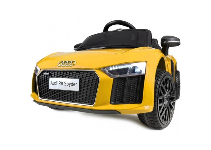 Дитячий електромобіль AUDI HL-1818 жовтий (колеса EVA) (ліцензійний)