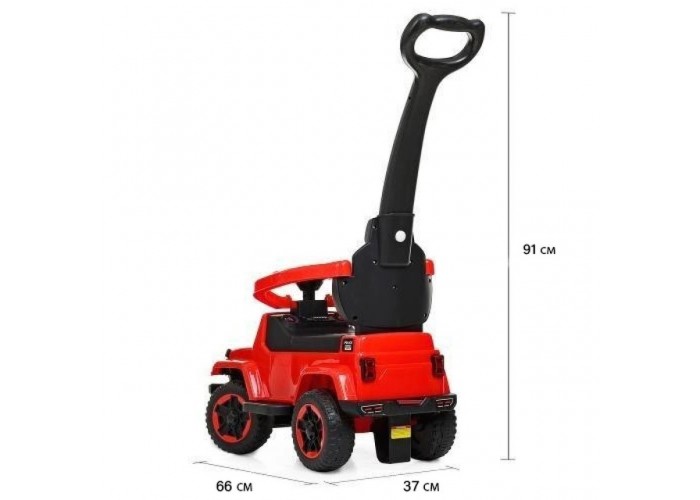 Каталка-толокар Spoko SP-219 2в1 з батьківською ручкою червоний