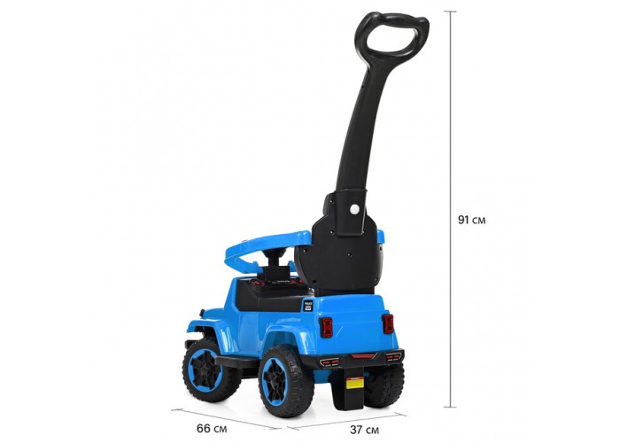 Каталка-толокар Spoko SP-219 2в1 з батьківською ручкою синій