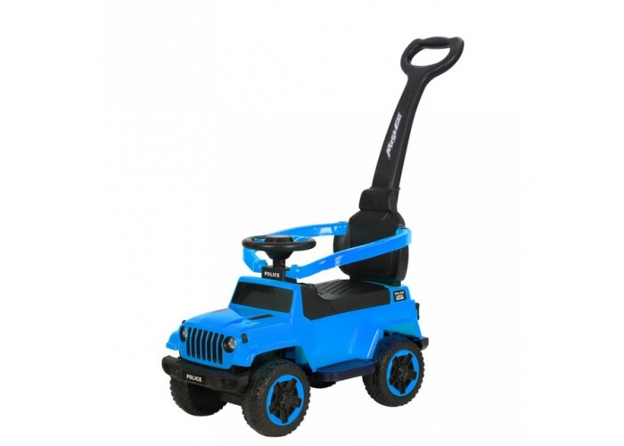 Каталка-толокар Spoko SP-219 2в1 з батьківською ручкою синій