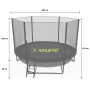 Батут з сіткою та драбинкою 252 см Atleto Black + подарунок м'ячик