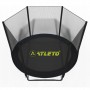 Батут з сіткою та драбинкою 252 см Atleto Black + подарунок м'ячик