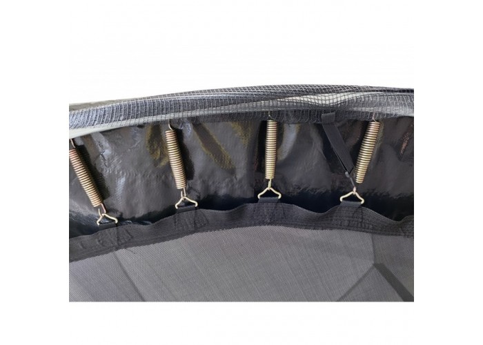 Батут з сіткою та драбинкою 312 см Atleto Black + подарунок м'ячик