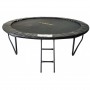 Батут з сіткою та драбинкою 312 см Atleto Black + подарунок м'ячик