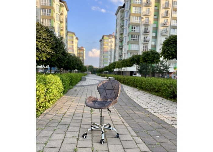 Крісло на колесах Bonro B-531 велюр сіре