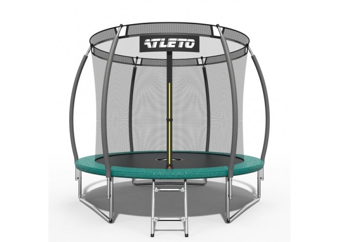 Батут Atleto 312 см з захисною внутрішньою сіткою зелений (2 місця)
