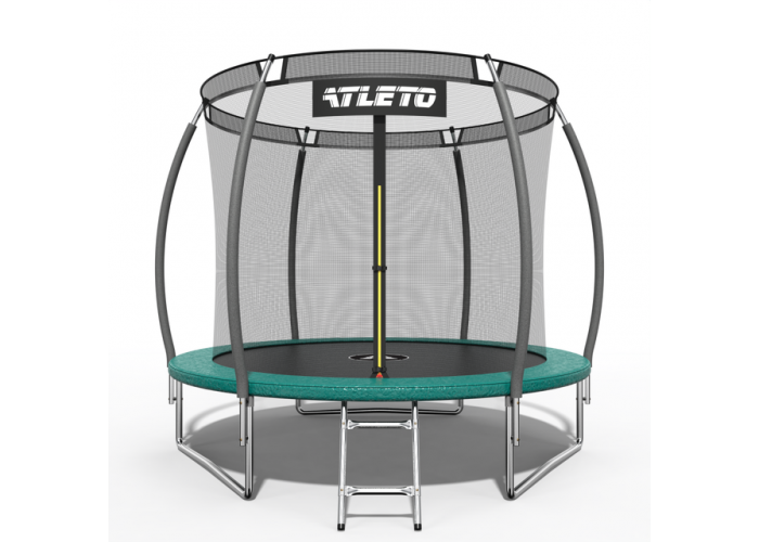 Батут Atleto 312 см з захисною внутрішньою сіткою зелений (2 місця)
