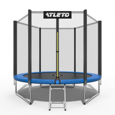 Батут дитячий з сіткою та драбинкою 312 см Atleto