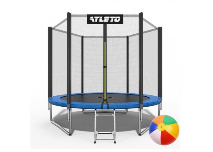 Батут Atleto 312 см з захисною сіткою (2 місця)
