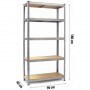 Стелаж металевий 180х90х40см Siker GoodTool G9040 5 полиць