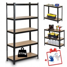 Стелаж металевий 180х90х40 Siker GoodTool P9040 чорний 5 полиць