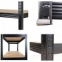 Стелаж металевий 150х70х30см Siker GoodTool P7030 чорний 5 полиць
